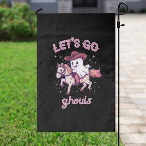 Halloween Cowboy Garden Flag Let's Go Ghouls Ghost Riding Horse TS09 Print Your Wear