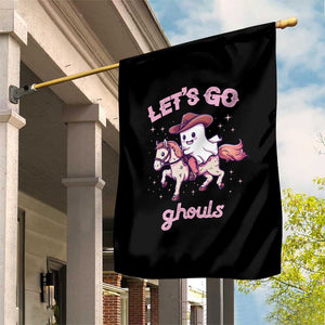 Halloween Cowboy Garden Flag Let's Go Ghouls Ghost Riding Horse TS09 Print Your Wear