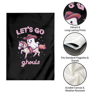Halloween Cowboy Garden Flag Let's Go Ghouls Ghost Riding Horse TS09 Print Your Wear