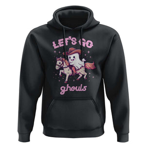 Halloween Cowboy Hoodie Let's Go Ghouls Ghost Riding Horse TS09 Black Print Your Wear
