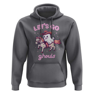 Halloween Cowboy Hoodie Let's Go Ghouls Ghost Riding Horse TS09 Charcoal Print Your Wear
