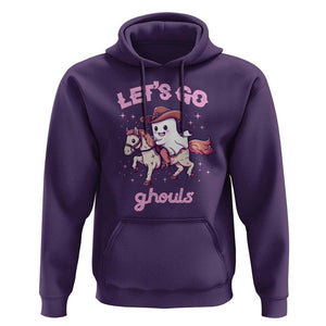 Halloween Cowboy Hoodie Let's Go Ghouls Ghost Riding Horse TS09 Purple Print Your Wear