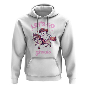 Halloween Cowboy Hoodie Let's Go Ghouls Ghost Riding Horse TS09 White Print Your Wear