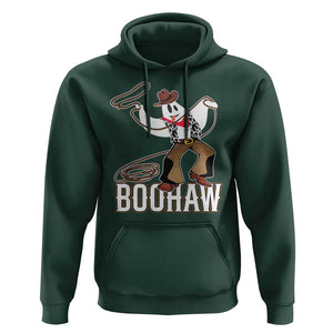 Halloween Cowboy Hoodie BooHaw Western Ghost TS09 Dark Forest Green Print Your Wear