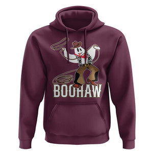 Halloween Cowboy Hoodie BooHaw Western Ghost TS09 Maroon Print Your Wear