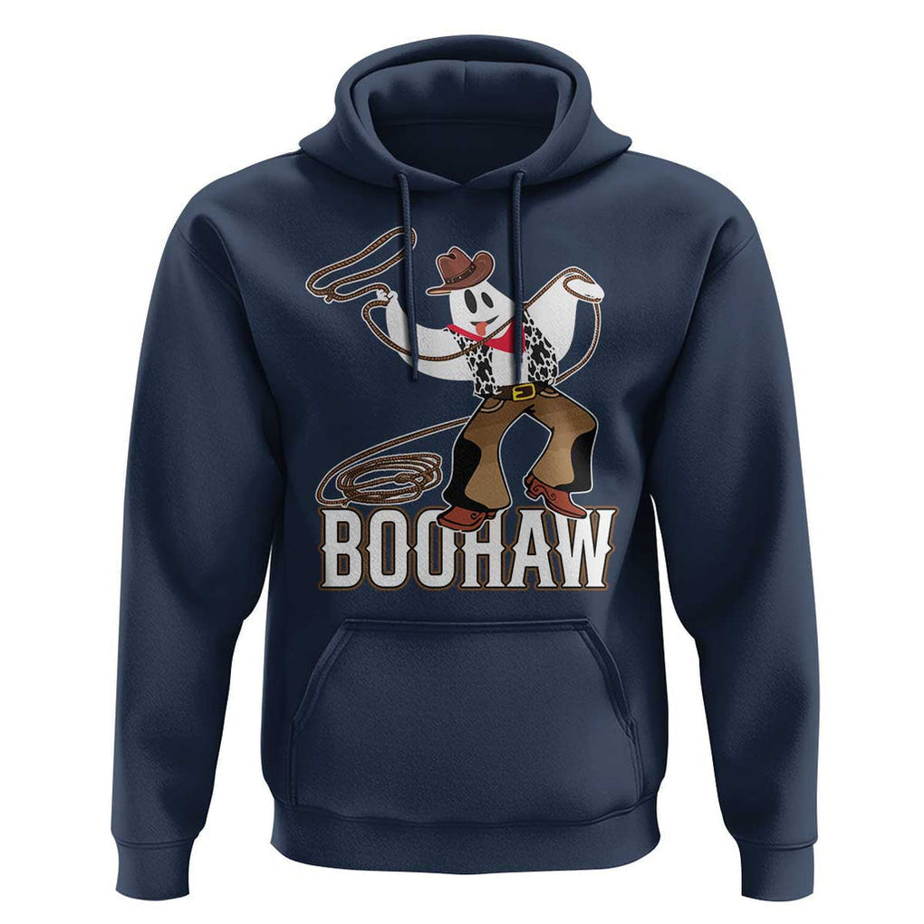 Halloween Cowboy Hoodie BooHaw Western Ghost TS09 Navy Print Your Wear