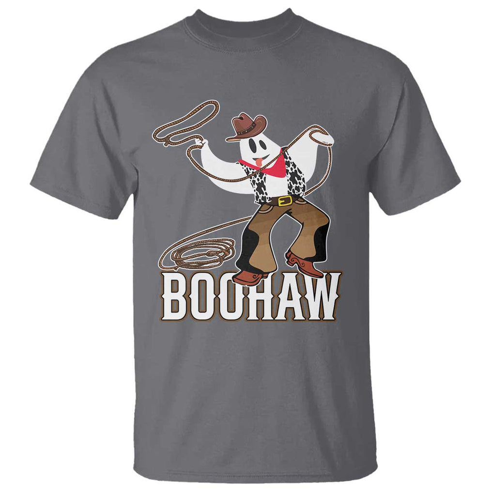 Halloween Cowboy T Shirt BooHaw Western Ghost TS09 Charcoal Print Your Wear