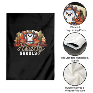 Halloween Cowboy Garden Flag Howdy Ghouls Funny Western Ghost TS09 Print Your Wear