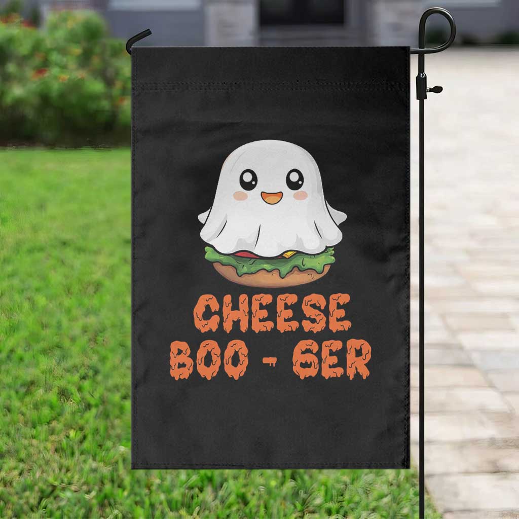 Funny Halloween Garden Flag Cheese Boo-ger Cute Hamburger Ghost TS09 Print Your Wear