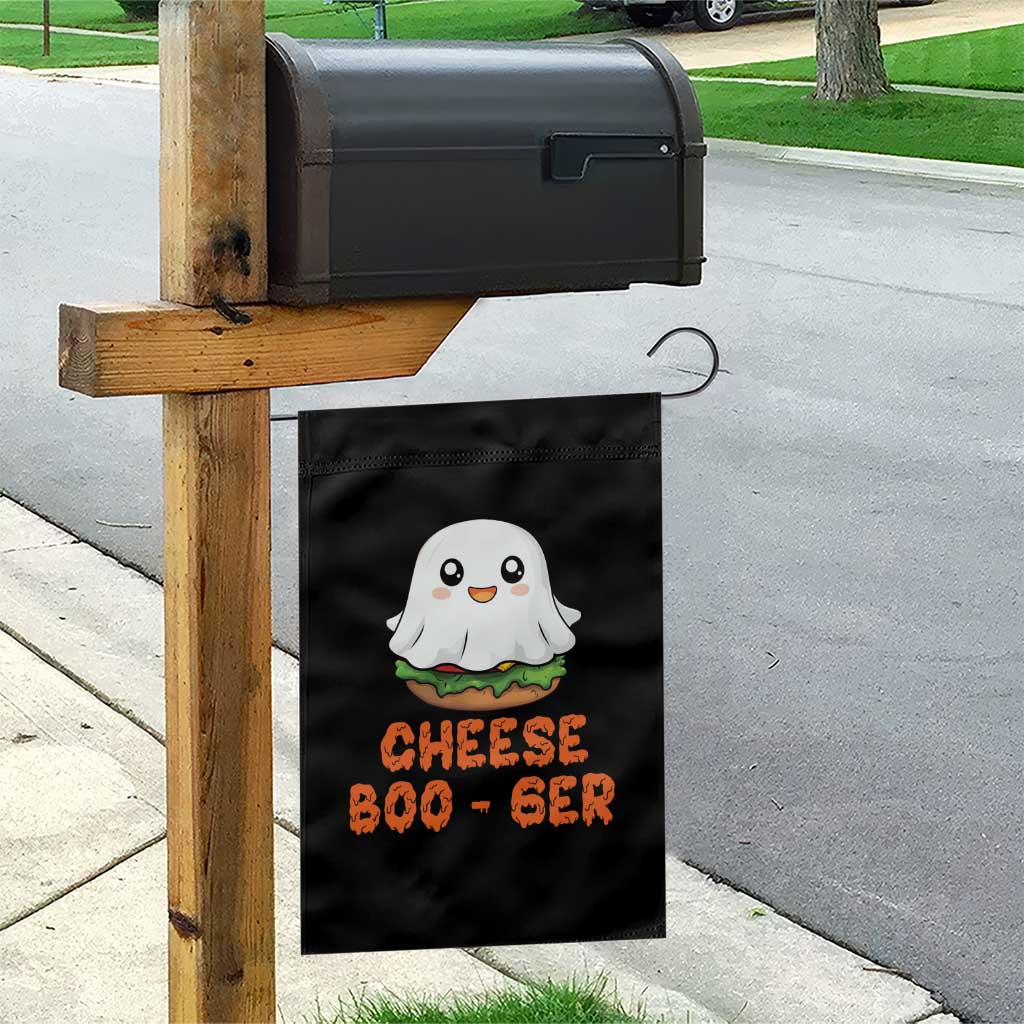 Funny Halloween Garden Flag Cheese Boo-ger Cute Hamburger Ghost TS09 Print Your Wear