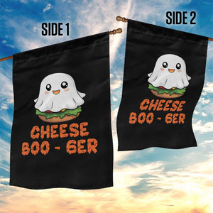 Funny Halloween Garden Flag Cheese Boo-ger Cute Hamburger Ghost TS09 Print Your Wear