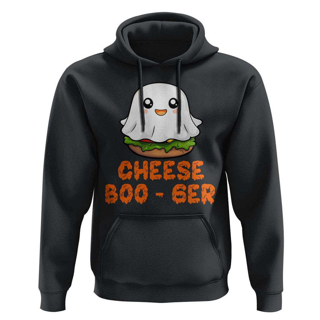 Funny Halloween Hoodie Cheese Boo-ger Cute Hamburger Ghost TS09 Black Print Your Wear