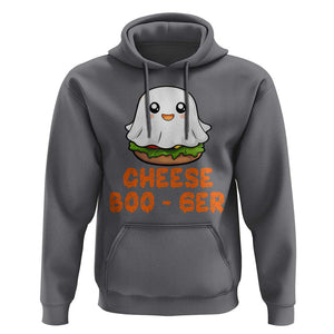 Funny Halloween Hoodie Cheese Boo-ger Cute Hamburger Ghost TS09 Charcoal Print Your Wear