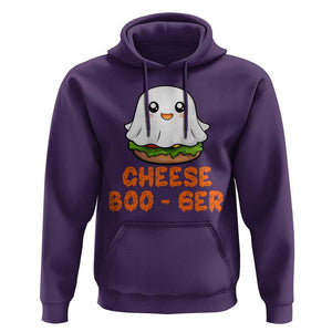 Funny Halloween Hoodie Cheese Boo-ger Cute Hamburger Ghost TS09 Purple Print Your Wear