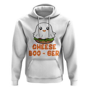 Funny Halloween Hoodie Cheese Boo-ger Cute Hamburger Ghost TS09 White Print Your Wear