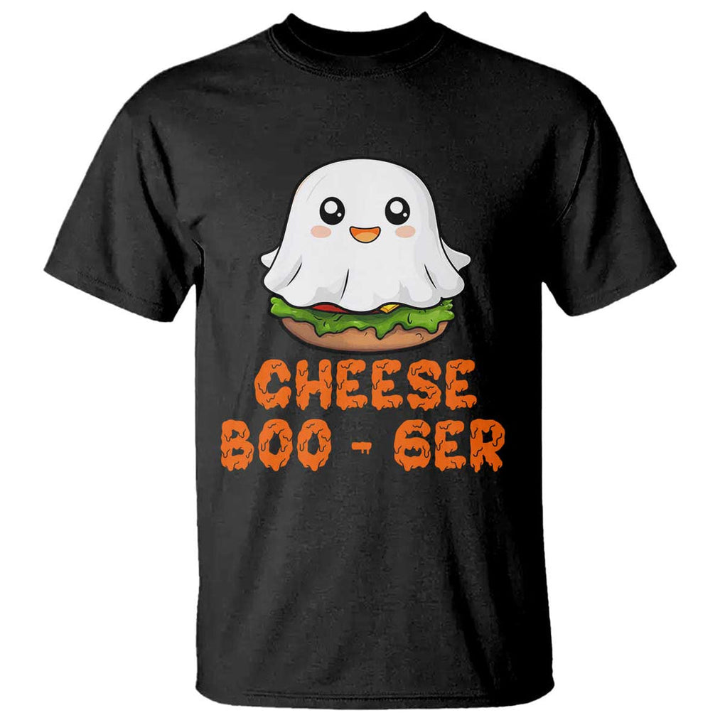 Funny Halloween T Shirt Cheese Boo-ger Cute Hamburger Ghost TS09 Black Print Your Wear