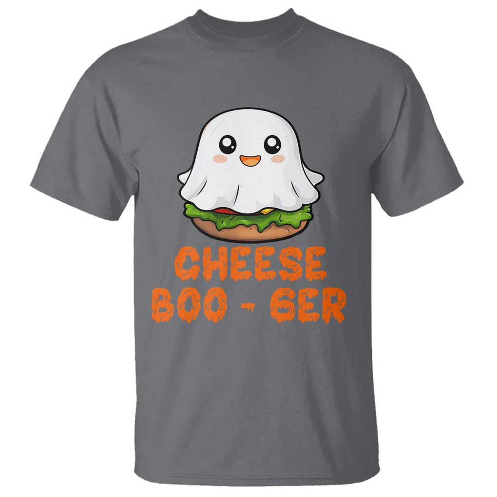 Funny Halloween T Shirt Cheese Boo-ger Cute Hamburger Ghost TS09 Charcoal Print Your Wear