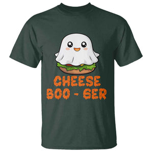 Funny Halloween T Shirt Cheese Boo-ger Cute Hamburger Ghost TS09 Dark Forest Green Print Your Wear