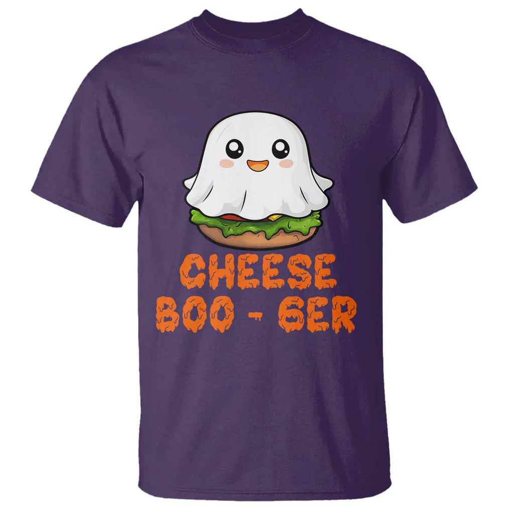 Funny Halloween T Shirt Cheese Boo-ger Cute Hamburger Ghost TS09 Purple Print Your Wear