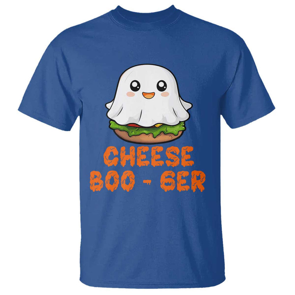 Funny Halloween T Shirt Cheese Boo-ger Cute Hamburger Ghost TS09 Royal Blue Print Your Wear