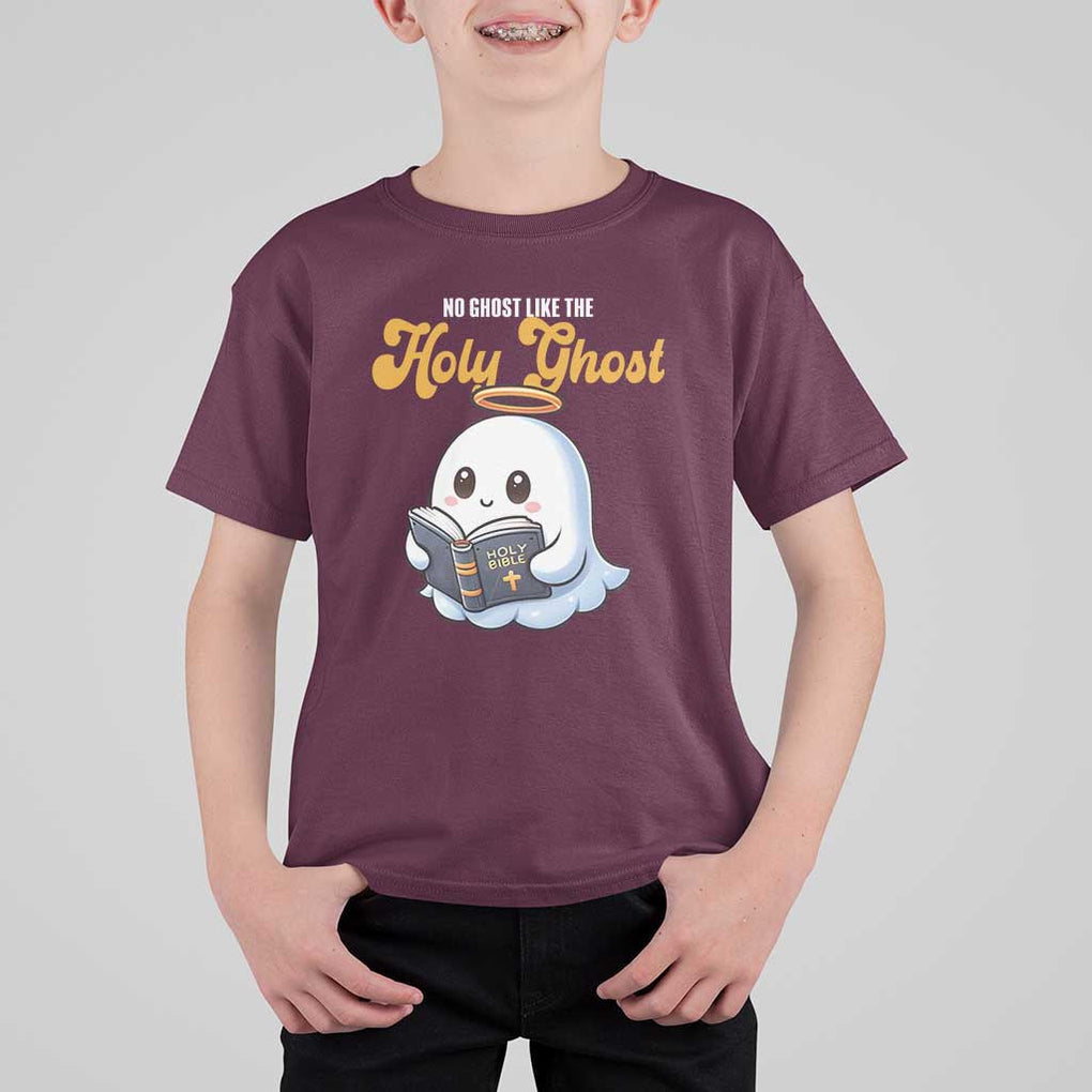 Funny Halloween Christian T Shirt For Kid No Ghost Like The Holy Ghost TS09 Maroon Print Your Wear