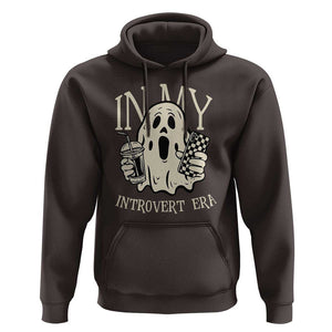 Funny Halloween Hoodie In My Introvert Era Ghost TS09 Dark Chocolate Print Your Wear