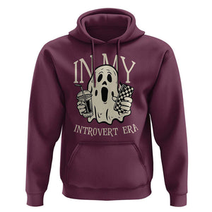Funny Halloween Hoodie In My Introvert Era Ghost TS09 Maroon Print Your Wear