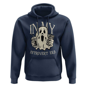 Funny Halloween Hoodie In My Introvert Era Ghost TS09 Navy Print Your Wear