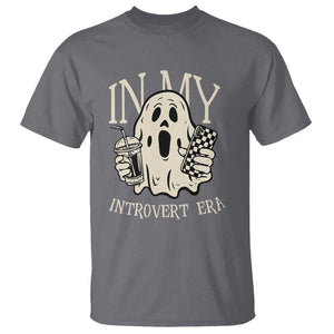 Funny Halloween T Shirt In My Introvert Era Ghost TS09 Charcoal Print Your Wear