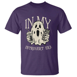 Funny Halloween T Shirt In My Introvert Era Ghost TS09 Purple Print Your Wear