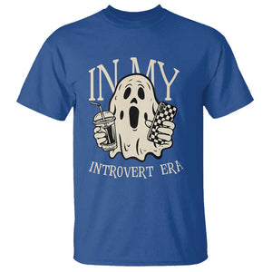 Funny Halloween T Shirt In My Introvert Era Ghost TS09 Royal Blue Print Your Wear