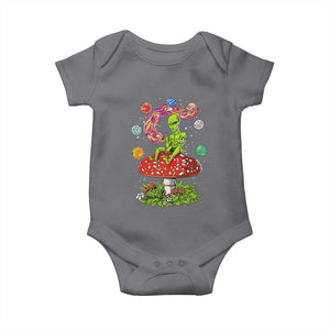 Outer Space Funny Alien Smoking Baby Onesie TS09 Charcoal Print Your Wear