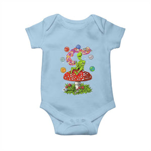 Outer Space Funny Alien Smoking Baby Onesie TS09 Light Blue Print Your Wear