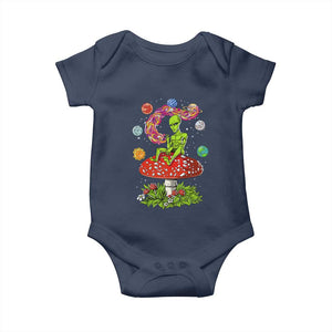Outer Space Funny Alien Smoking Baby Onesie TS09 Navy Print Your Wear