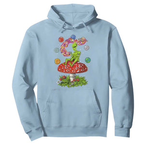 Outer Space Funny Alien Smoking Hoodie TS09 Light Blue Print Your Wear