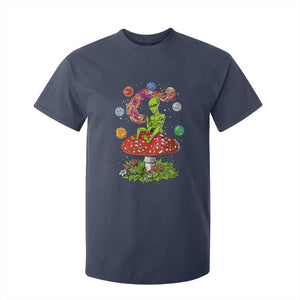 Outer Space Funny Alien Smoking T Shirt For Kid TS09 Navy Print Your Wear