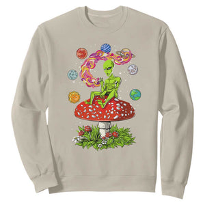 Outer Space Funny Alien Smoking Sweatshirt TS09 Sand Print Your Wear