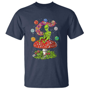 Outer Space Funny Alien Smoking T Shirt TS09 Navy Print Your Wear
