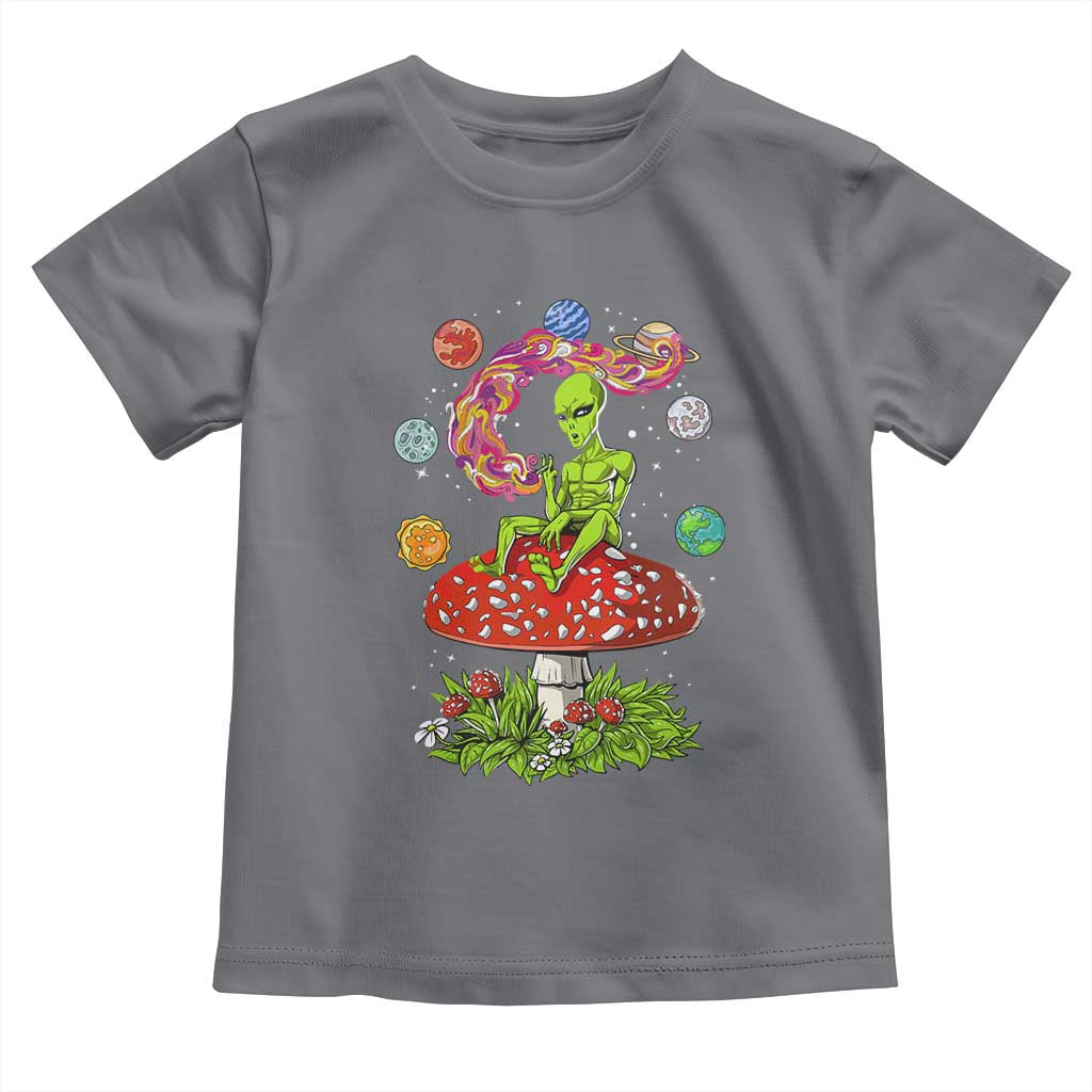 Outer Space Funny Alien Smoking Toddler T Shirt TS09 Charcoal Print Your Wear