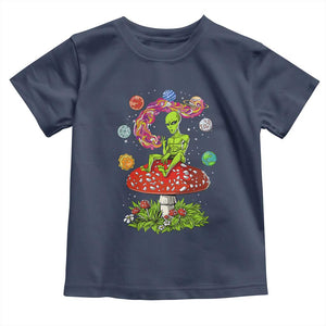 Outer Space Funny Alien Smoking Toddler T Shirt TS09 Navy Print Your Wear