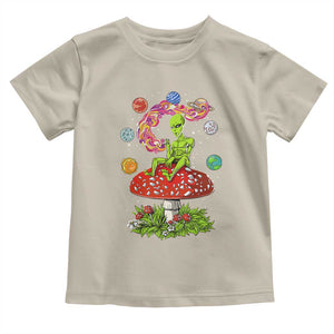 Outer Space Funny Alien Smoking Toddler T Shirt TS09 Sand Print Your Wear