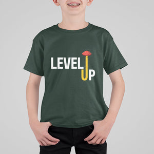 Level Up Mushroom Grow Your Own Way T Shirt For Kid TS09 Dark Forest Green Printyourwear