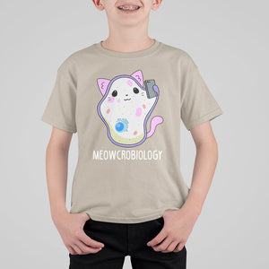 Meowcrobiology Microscopic Cats Science Pet School Biology T Shirt For Kid TS09 Sand Printyourwear