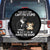 Funny Sarcastic Cat Spare Tire Cover Duct Tape Can't Fix Stupid But Can Muffle The Sound TS09 No hole Black Print Your Wear