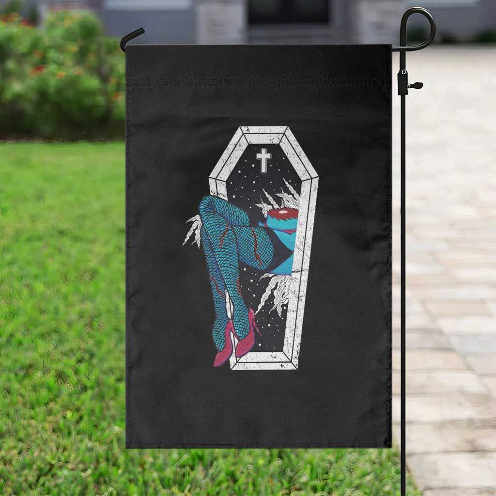 Creepy Halloween Garden Flag Sexy Zombie Legs Flash Tattoo Coffin TS09 Print Your Wear