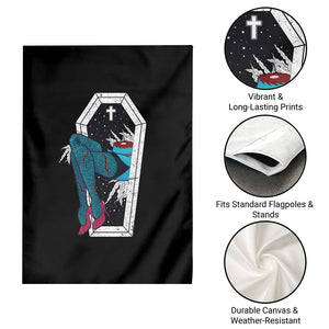 Creepy Halloween Garden Flag Sexy Zombie Legs Flash Tattoo Coffin TS09 Print Your Wear