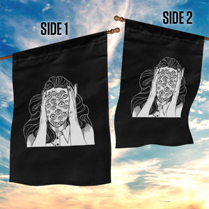 Creepy Aesthetic All Eyes On Me Psycho Girl Garden Flag TS09 Print Your Wear