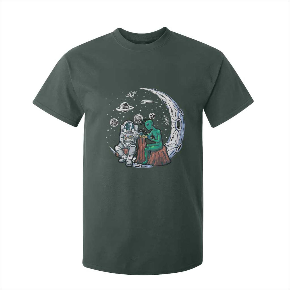 Funny Alien Ink Astronaut Outer Space T Shirt For Kid TS09 Dark Forest Green Print Your Wear