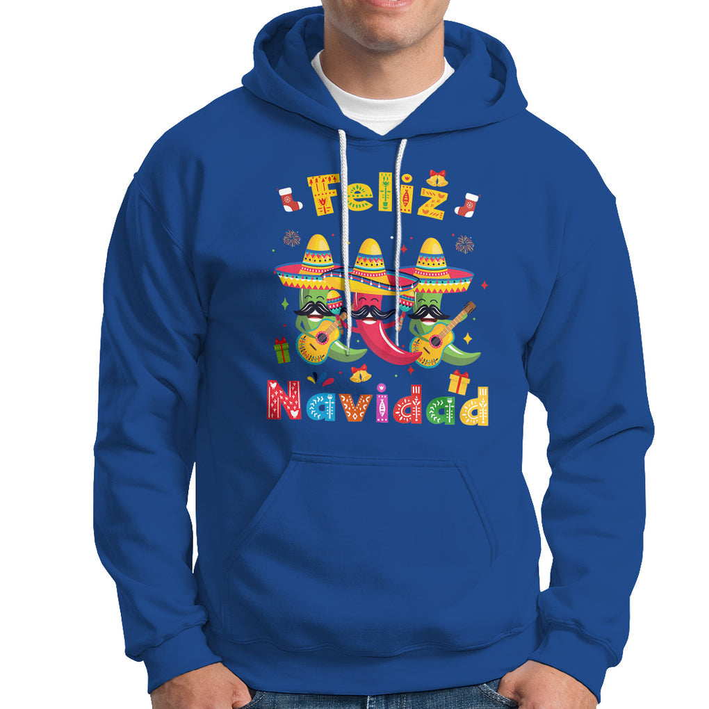 Feliz Navidad Mexican Fiesta Hot Pepper Guitar Party Hoodie TS09 Royal Blue Printyourwear