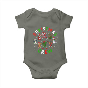 Black Christmas Crew Baby Onesie Dabbing Black African American Santa Reindeer Snowman TS09 Military Green Print Your Wear